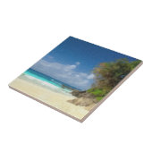 Bloemende bomen op de strand tegeltje (Zijkant)