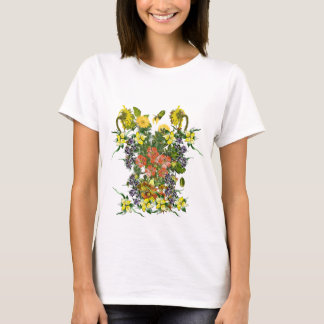 Bloemende illustraties t-shirt