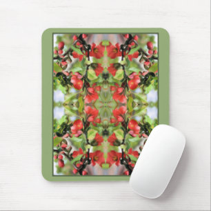 Bloemende Quince Red Blossom Abstract Muismat