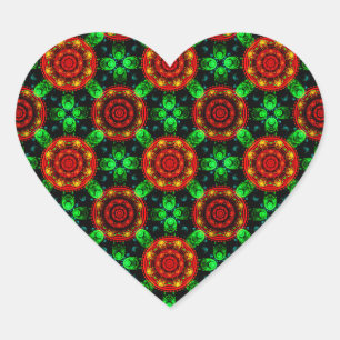 Bloemendecor Moderne Boho Elegante Abstracte Patro Hart Sticker