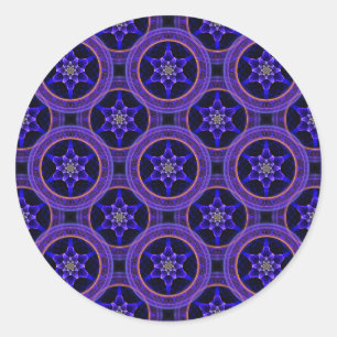Bloemendecor Moderne Boho Elegante Abstracte Patro Ronde Sticker