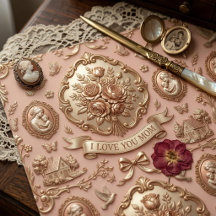 Bloemendecoratie Roze Moederdag Cadeaupapier
