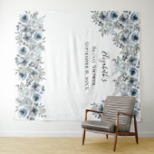 Bloemendek Blauwe Achtergrond Foto Prop Bruidsfees Wandkleed (In Situ (horizontaal))