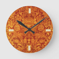 Bloemendesign in rood en goudgeel van Wm Morris