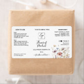 Bloemendesign Logo Etherische Olie Fles Label (Insitu)
