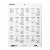 Bloemendesign Logo Etherische Olie Fles Label (Full Sheet)