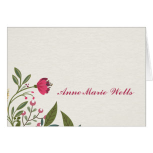 Bloemendie Notecard met Facultatieve Foto wordt