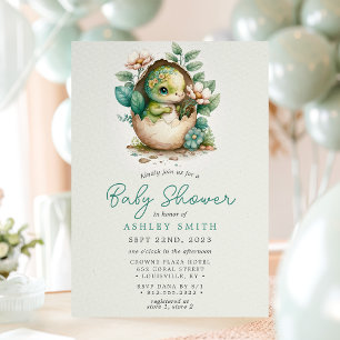 Bloemendiner-ei baby shower kaart