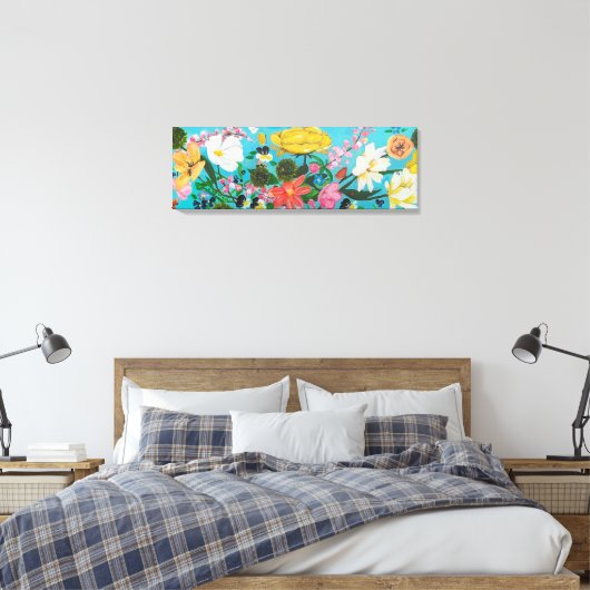 Bloemendoek Canvas Afdruk (Insitu (Slaapkamer))
