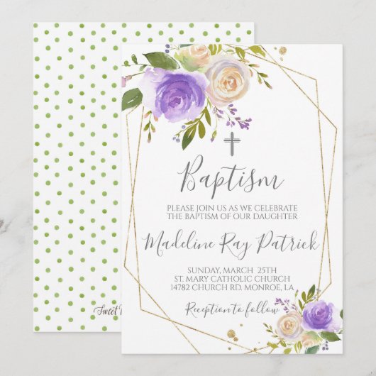 bloemendoop kaart (Voorkant / Achterkant)