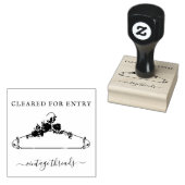 Bloemendragerslogo Covid Temperatuur Goedgekeurde  Rubberstempel (Gestempeld)