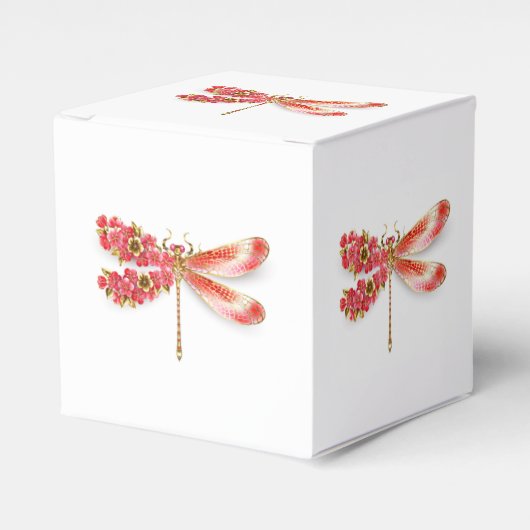 Bloemendragonfly met sieraden sakura bedankdoosjes (Voorkant Zijde)