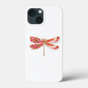 Bloemendragonfly met sieraden sakura iPhone 13 mini hoesje