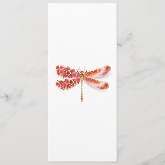 Bloemendragonfly met sieraden sakura programma (Voorkant)