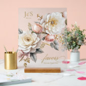 Bloemendrama bruiloft gunsten Frosted ID1022 Acryl Bord (Huwelijk)