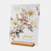 Bloemendrama bruiloft gunsten Frosted ID1022 Acryl Bord (Hoek)