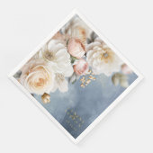 Bloemendrama Huwelijk Tafelnummer Blauw ID1022 Servet (Hoek)