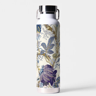 Bloemendrankfles in blauw en wit waterfles