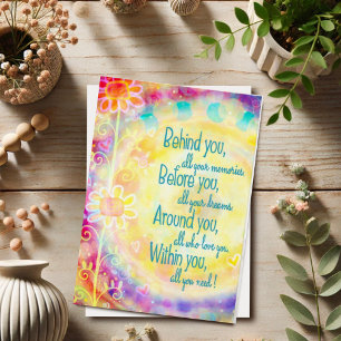 Bloemendromen Inspirerend Afstuderen Quote Kaart