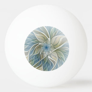 Bloemendroompatroon Abstract Blauw Khaki Fractal Pingpongballen