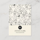 Bloemendruk / Monogram Visitekaartje (Voorkant)