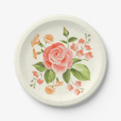Bloemendruk  papieren bordje (Voorkant)