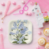 Bloemendruk  papieren bordje (Feest)