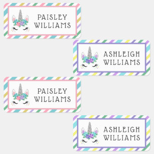 bloemeneenhoorn Voeg Jouw namen toe Labels