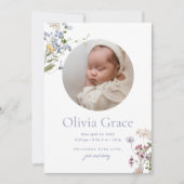  bloemeneenvoud 1-foto | Geboorte Olivia Aankondiging (Voorkant)