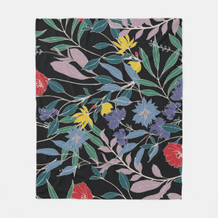Bloemenelegantie: Abstracte  achtergrond Fleece Deken