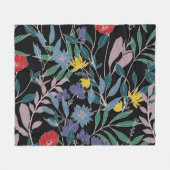 Bloemenelegantie: Abstracte  achtergrond Fleece Deken (Voorkant (Horizontaal))