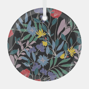 Bloemenelegantie: Abstracte achtergrond Glas Ornament