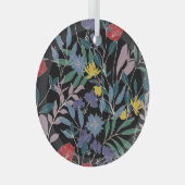 Bloemenelegantie: Abstracte  achtergrond Glas Ornament (Voorkant Rechts)