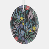 Bloemenelegantie: Abstracte  achtergrond Glas Ornament (Voorkant links)