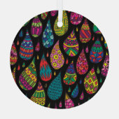 Bloemenelegantie, abstracte achtergrond. glas ornament (Achterkant)