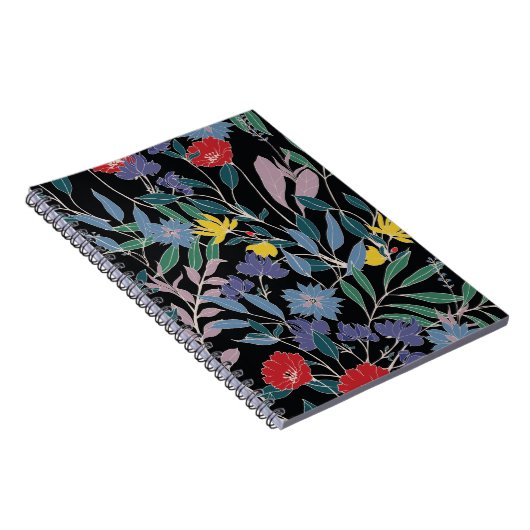 Bloemenelegantie: Abstracte achtergrond Notitieboek (Rechterzijde)