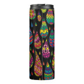 Bloemenelegantie, abstracte achtergrond. thermosbeker (Achterkant)