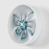 Bloemenelegantie Moderne Abstracte Blauwe Fractal  (Hoek)