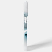 Bloemenelegantie Moderne Abstracte Blauwe Fractal  Case-Mate iPhone Case (Achterkant / Rechts)