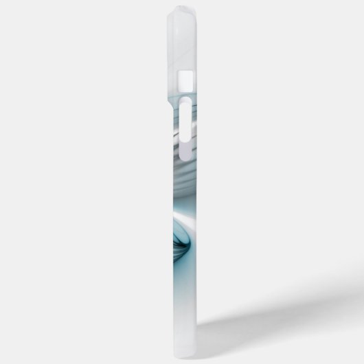 Bloemenelegantie Moderne Abstracte Blauwe Fractal Case-Mate iPhone Case (Achterkant / Links)