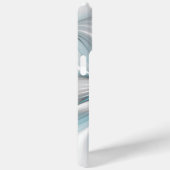 Bloemenelegantie Moderne Abstracte Blauwe Fractal Case-Mate iPhone Case (Achterkant / Rechts)