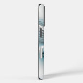 Bloemenelegantie Moderne Abstracte Blauwe Fractal Case-Mate iPhone Case (Achterkant / Rechts)