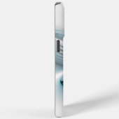 Bloemenelegantie Moderne Abstracte Blauwe Fractal Case-Mate iPhone Case (Achterkant / Rechts)