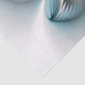 Bloemenelegantie Moderne Abstracte Blauwe Fractal  Tissuepapier (Detail)