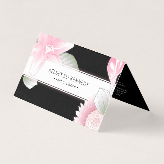 bloemenelegantie rust in rust gevouwen kaart (Voorkant)