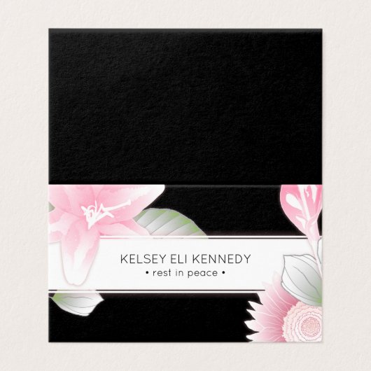  bloemenelegantie rust in rust gevouwen kaart (Buitenkant ongevouwen)