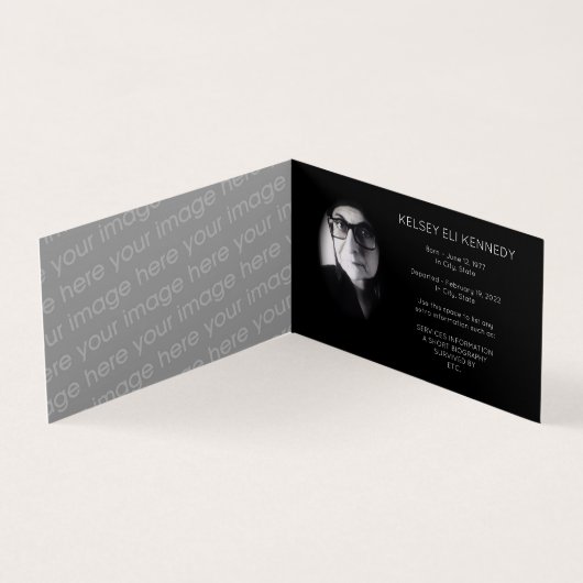 bloemenelegantie rust in rust gevouwen kaart (Binnen)