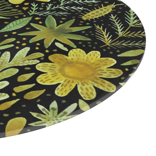 Bloemenelegantie: Waterverf Snijplank (Hoek)