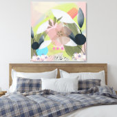 Bloemenelementen Canvas Afdruk (Insitu (Slaapkamer))