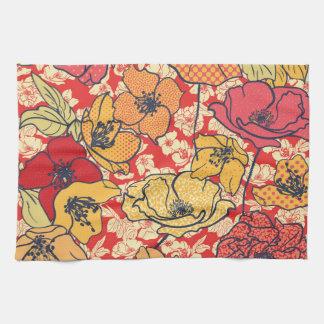 Bloemenexplosie: Naadloze  trend. Theedoek